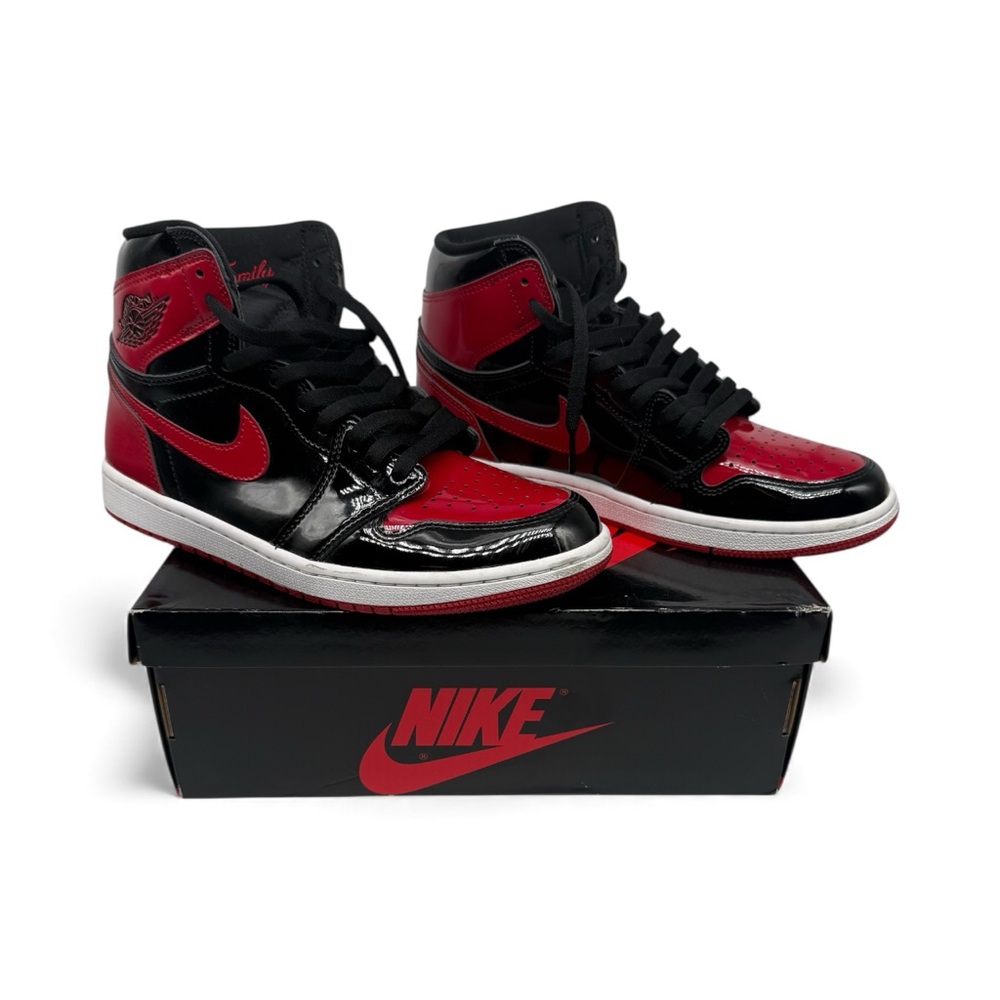 Air Jordan 1 Retro High OG “Patent Bred” Men’s 9 • Black/Red • With Box